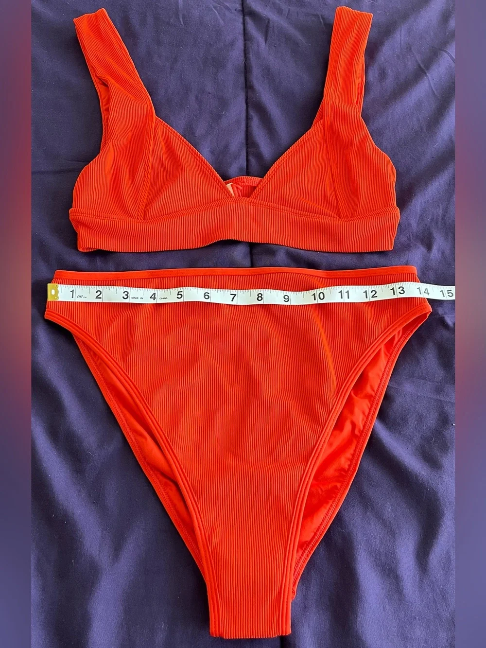 L*Space Bikini Set Hailey Top & High Waist Nora Bottom D Cup/XL Beach Swimwear